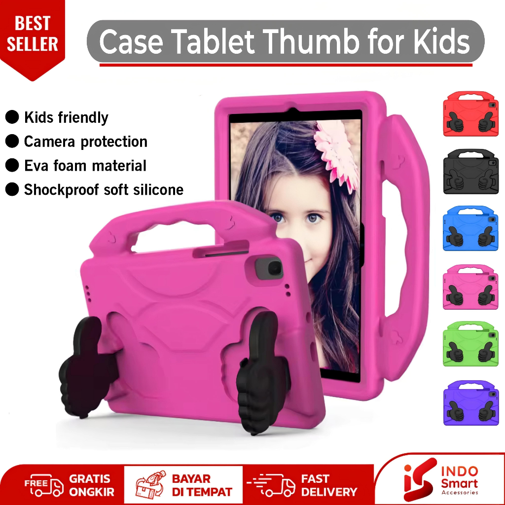 Ipad 2 3 4 5 6 7 8 9 Gen 10 Pro 11 2020 2021 Mini 7 6 1 2 3 4 5 Case Tablet Anak Thumb Standing Eva 