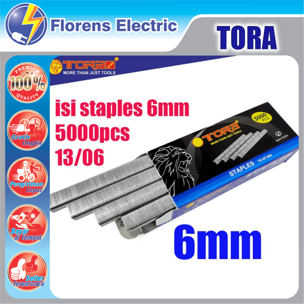 

TORA Staples Refil 6mm & 8mm - isi Staples Manual Isi 5000 Pcs / Box