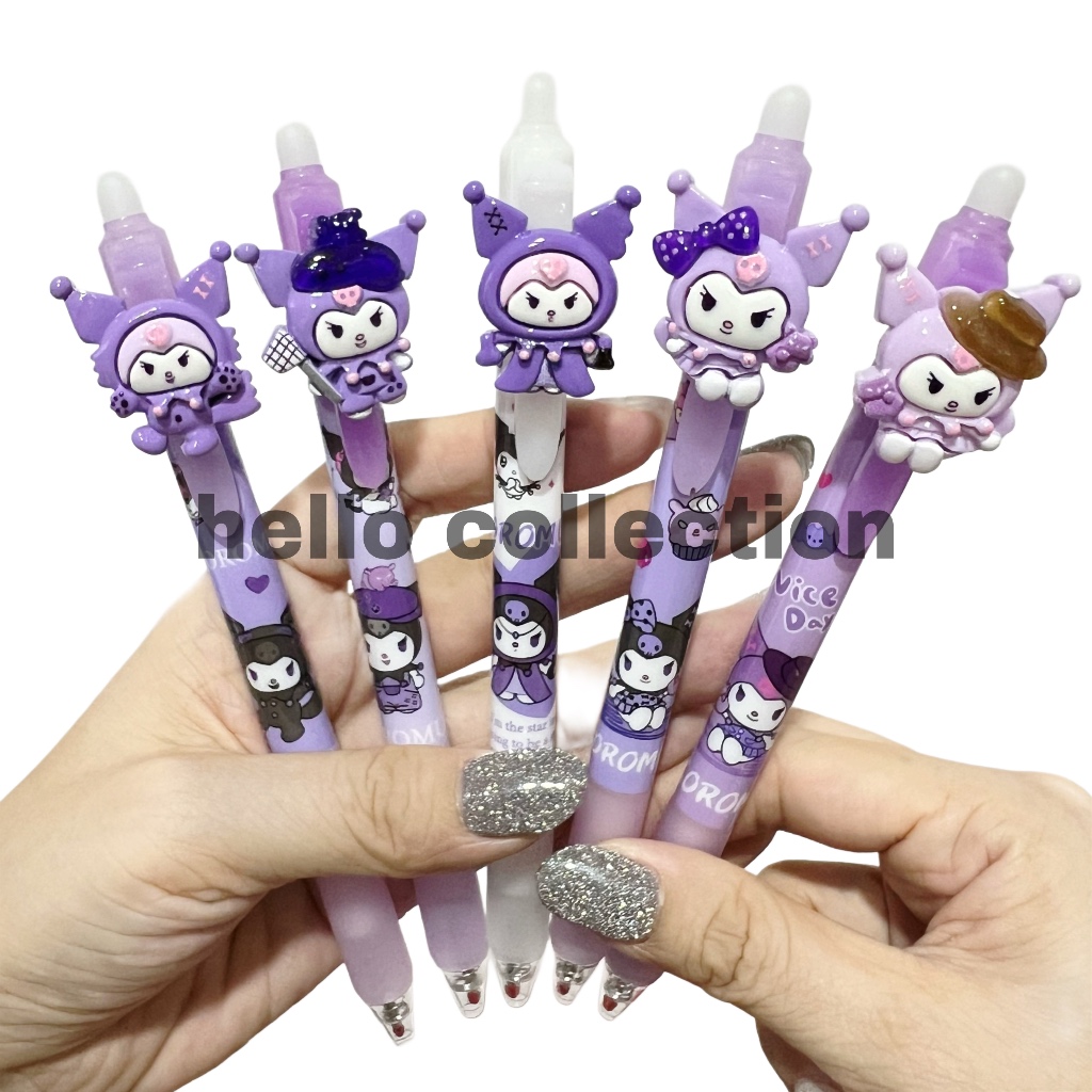 

Pulpen Anak Cetek Kuromi Koromu Pen Anak Gel 3D Karakter Lucu Kartun 0.5mm