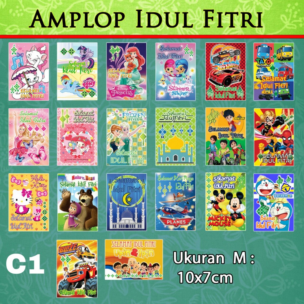 

10PCS AMPLOP IDUL FITRI KARAKTER ANAK 443