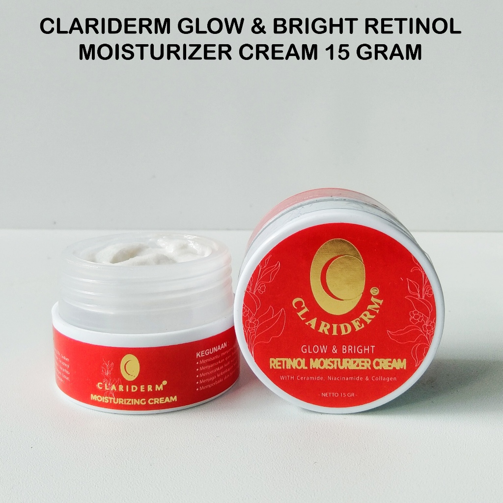 Krim Malam Hari CLARIDERM Glow & Bright Retinol Moisturizer Cream