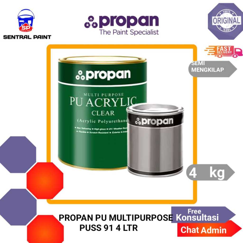 PROPAN PU MULTIPURPOSE 4L PU-91 CLEAR DOFF / CLEAR GLOSS / CLEAR SATIN / PU PROPAN PU-91