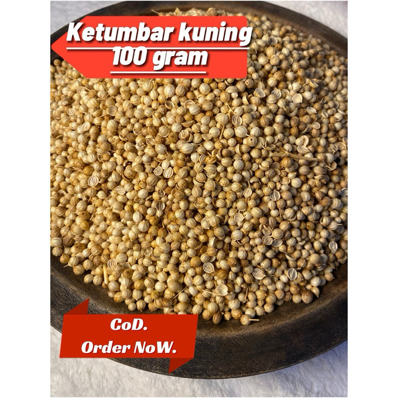 

Ketumbar kuning utuh asli 100gr / coriander