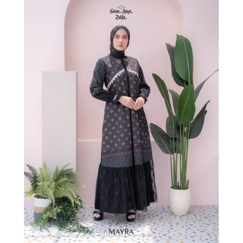 Zalifa Dress Mayra Series Terbaru. Mayra Dress Gamis Zalifa Terbaru. Gema Raya Zalifa Terbaru Origin