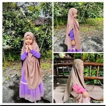 FRENCH KHIMAR LONG KIDS NAILA/FRENCH KHIMAR ANAK/FRENCH KHIMAR KEKINIAN