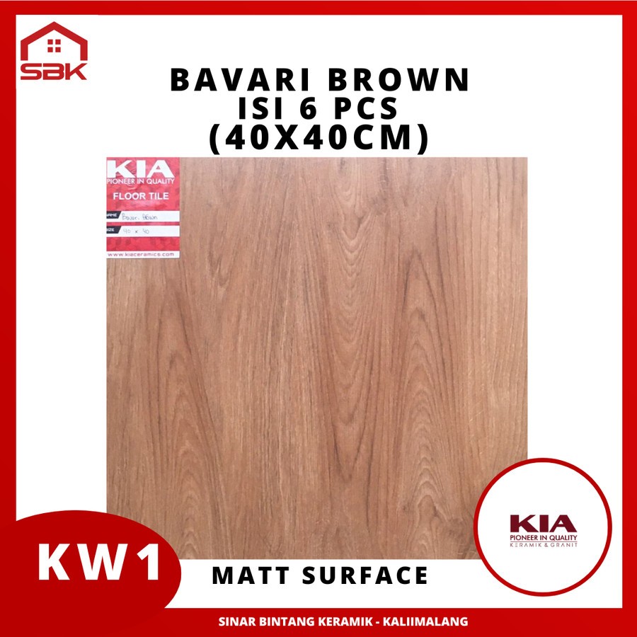 Keramik Lantai Teras 40x40 Bavari Brown