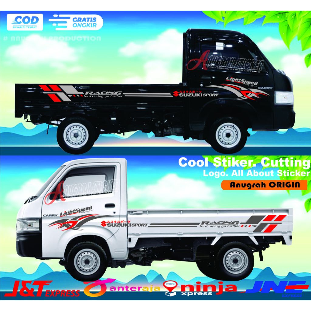 Promo Stiker mobil pickup new carry stiker body samping mobil pickup new carry terbaru