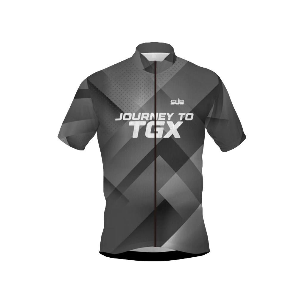 SUB JERSEY MERCHANDISE JOURNEY TO TGX BLACK BAJU SEPEDA ROADBIKE PRIA WANITA LENGAN PENDEK