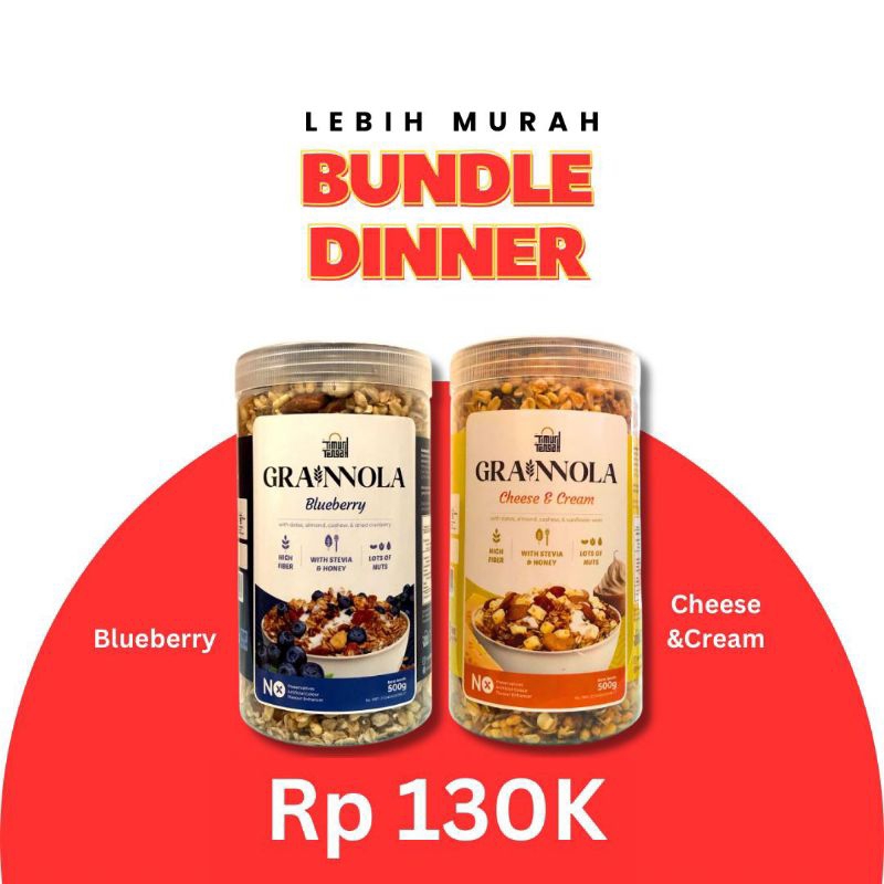 

[LEBIH MURAH] Bundle Dinner - 1 pcs Blueberry + 1 pcs Cheese & cream