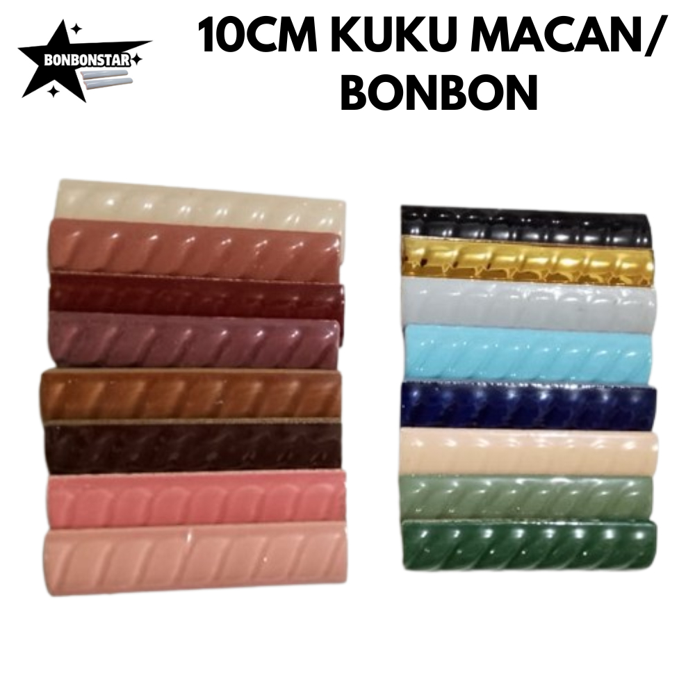 Kuku Ulir Keramik 10cm - Kuku Macan Ulir Aneka Warna - Bon Bon - BB /List Dapur/List Tangga/List Ker