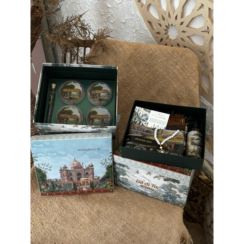 

READY STOK! Hampers Lebaran Madinah Riyadh Jannah Gift Set Komanies Premium