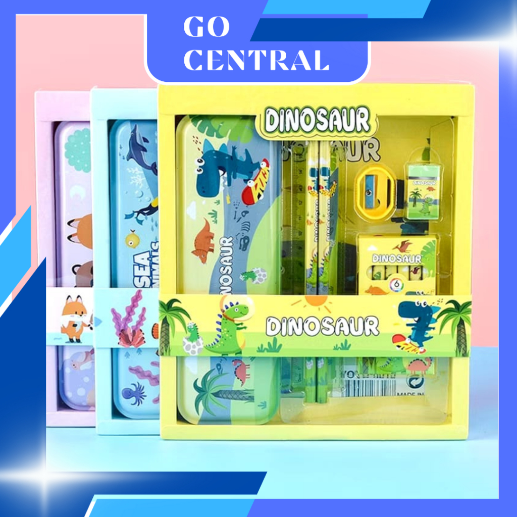 

{ GC } Kotak Pensil Anak Set Stationery Untuk Hadiah Anak Sekolah Kotak Pensil Karakter Murah Stationery Alat Tulis Set Tepak Pensil