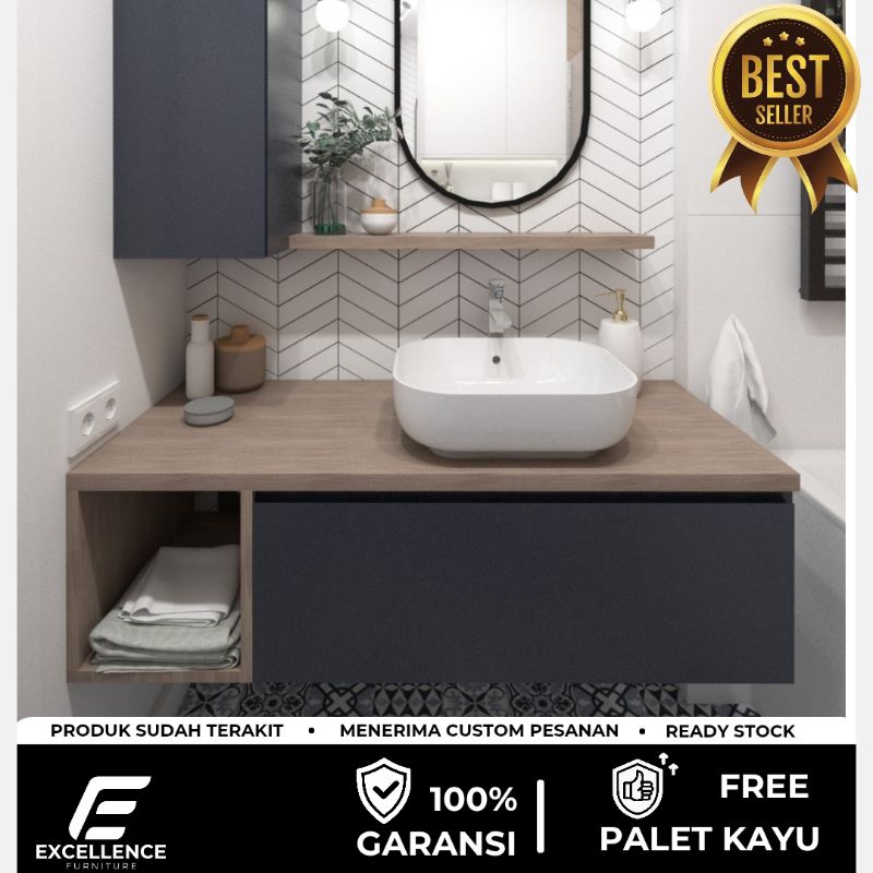 kabinet wastafel cuci tangan minimalis