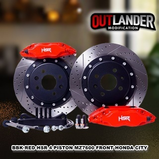 BBK RED HSR 4 PISTON BIG BRAKE KIT HSR FULLSET UNTUK MOBIL HONDA CITY GRATIS PEMASANGAN