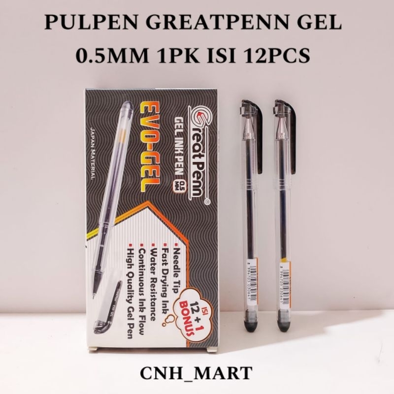 

(12+1) Pulpen Gen Evo Great Pen 0.5 MM Harga 12 Pcs Tambah 1