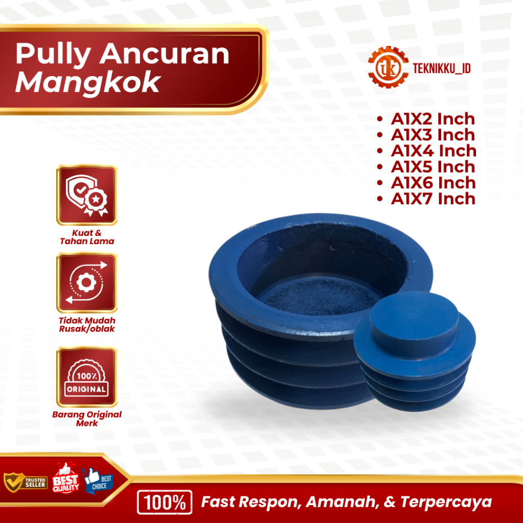 Polly/Pulley/Puli Ancuran Mangkok Besi A1X2 Inch - A1x7 Inch 100% Original