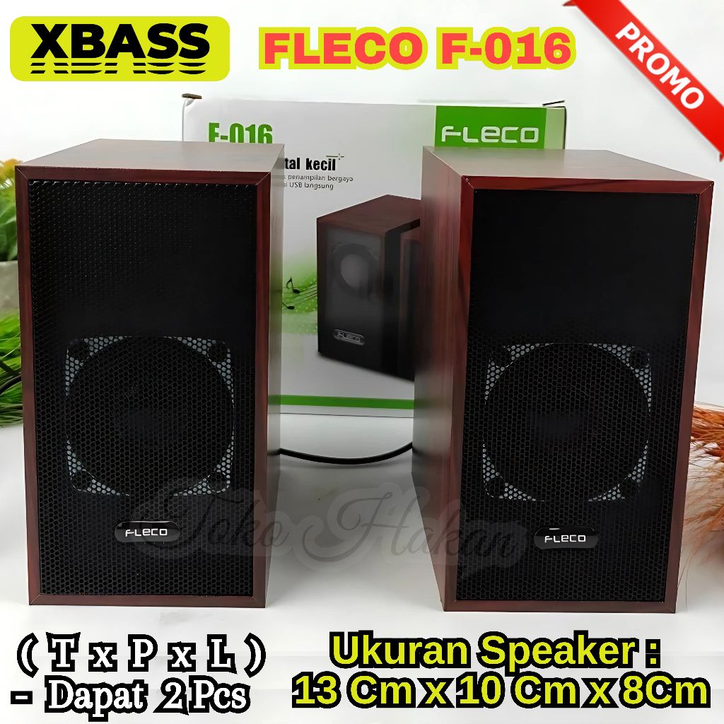 TERLARIS~Speaker Laptop - Komputer - Hp - Tv Fleco F-016 Extra Bass | Speaker Aktif Bisa Di Sambung 