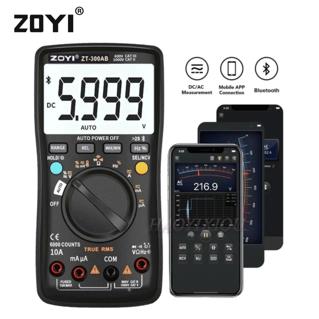 ZOYI ZT-300AB True RMS NCV Upgrade Auto Mutlitester Bluetooth Digital