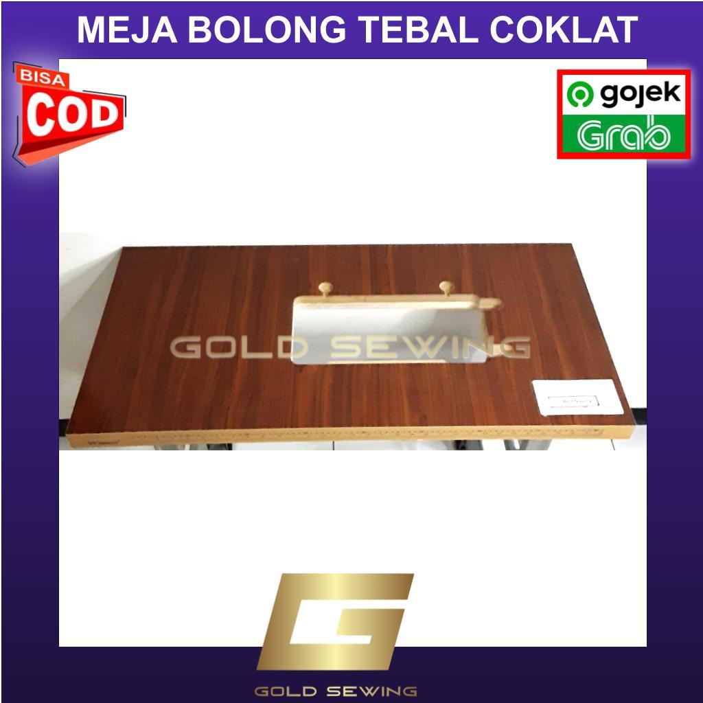 Meja Singer TEBAL Coklat / Putih Mesin Jahit Butterfly Tradisional Hitam