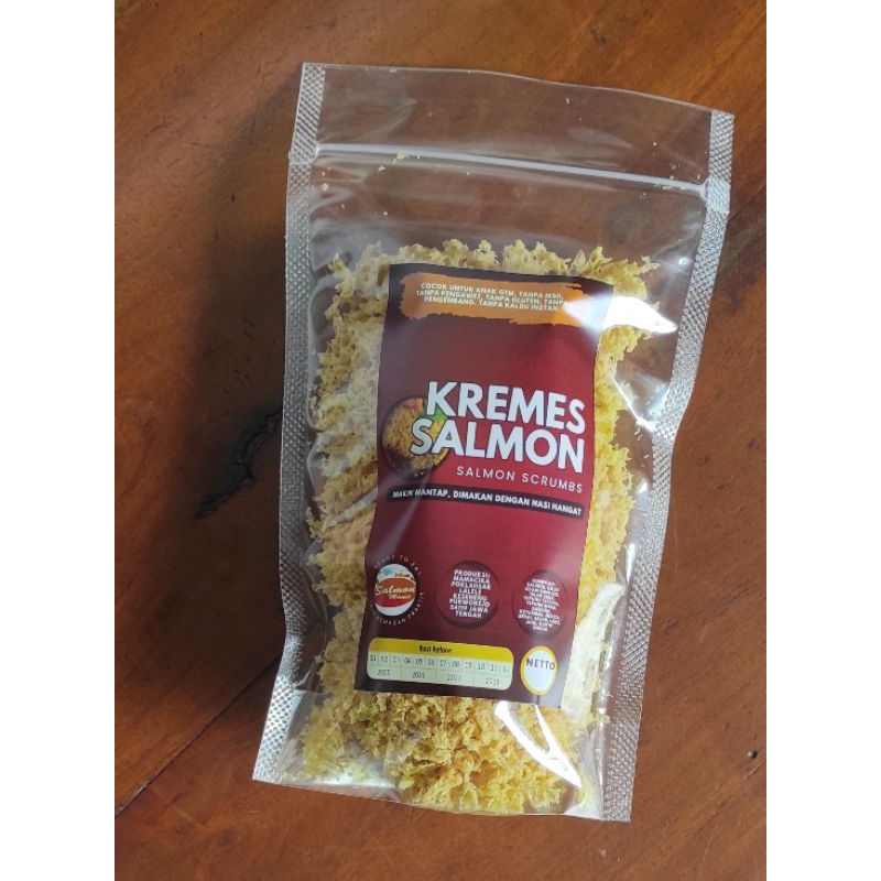 

KREMES IKAN SALMON/ beli 10 gratis 1 / 50 g kremesansalmon / kremesanikan / kremesan Mpasi / cemilanSehatAnak / anak GTM / kremesan non msg