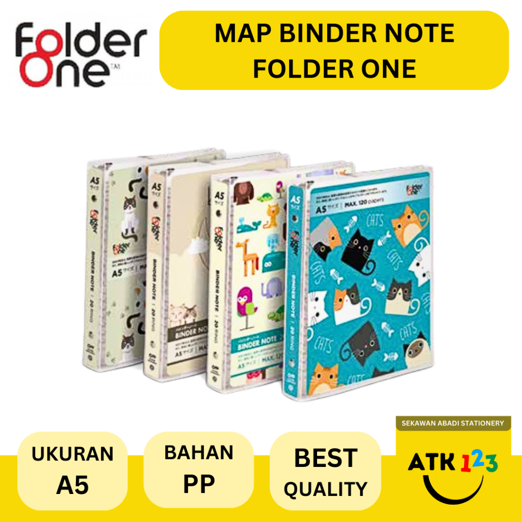 

Binder Note Map Binder Folder One ukuran A5 BNO-100A