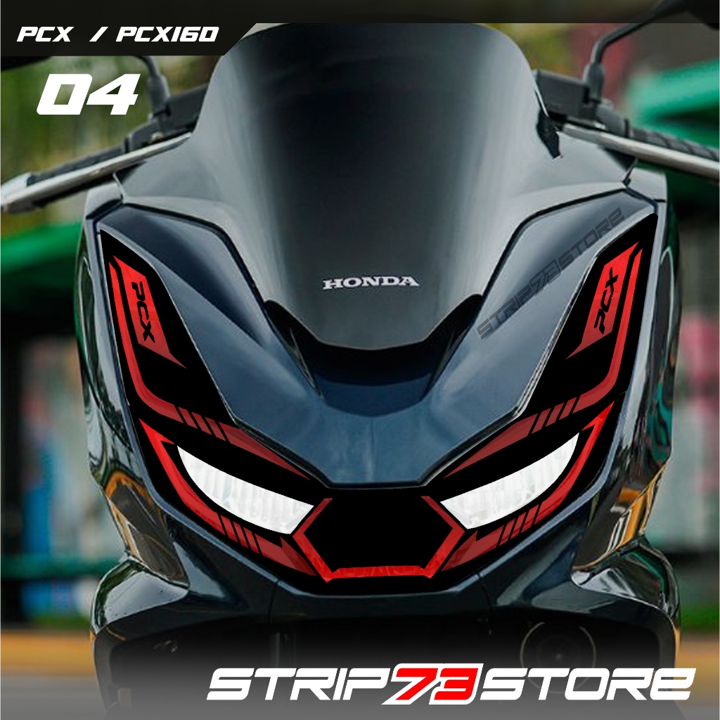 KODE 04 STIKER ALIS LAMPU DEPAN MOTOR PCX 160 - STIKER ALIS LAMPU PCX 160 SIMPLE GRAFIK