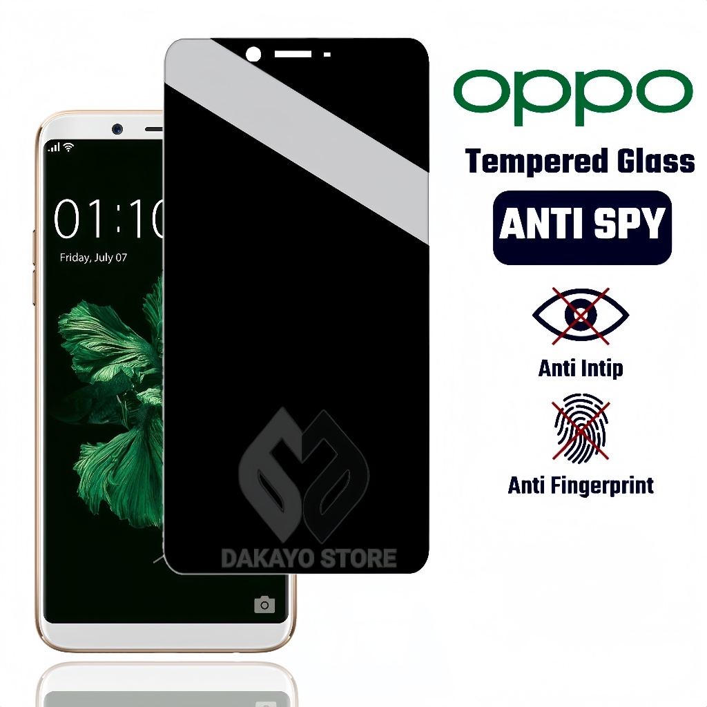 Tempered Glass Anti Spy Oppo F5 Youth F7 F7 Youth F9 F15 Anti Gores anti privacy full Layar
