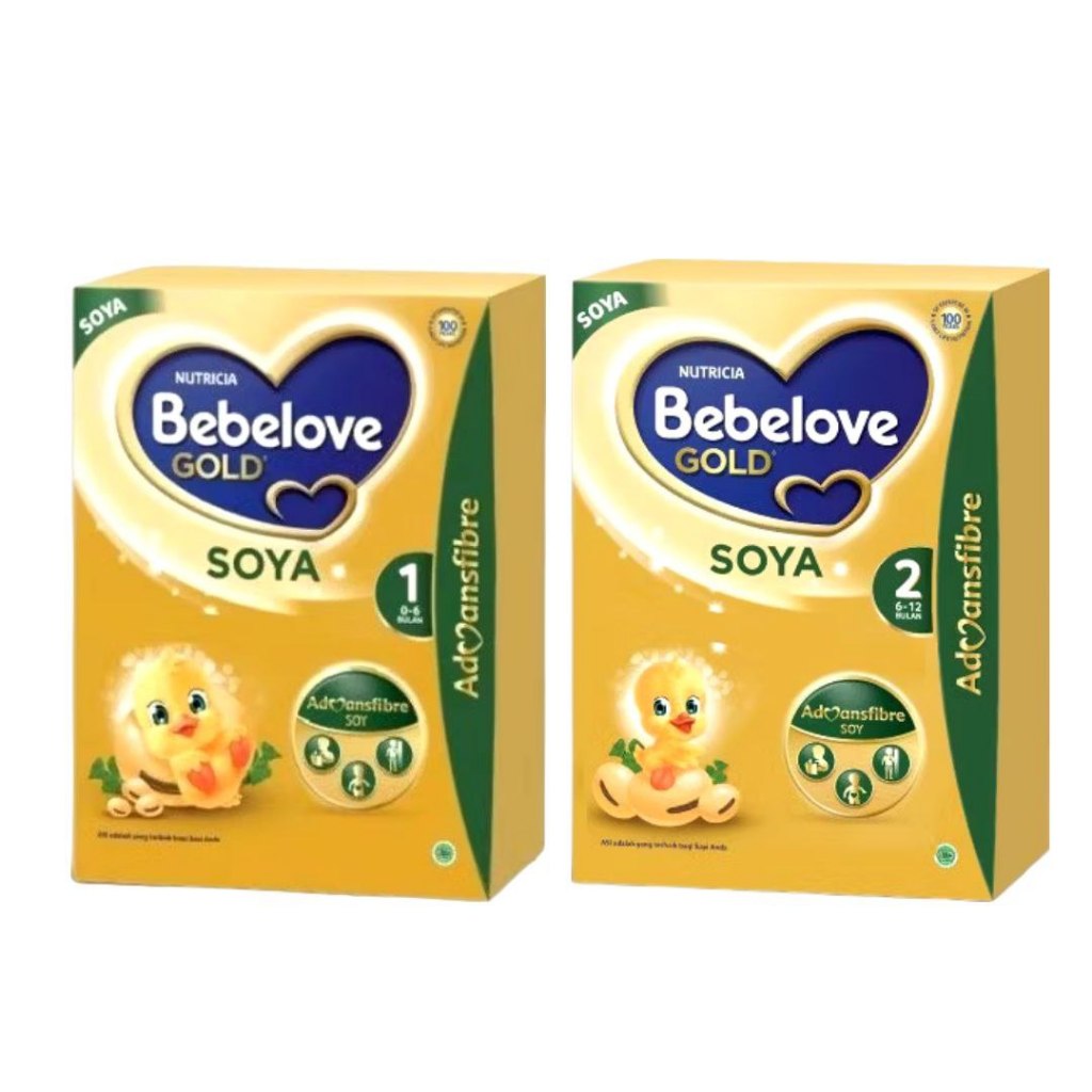 Bebelove Gold Soya 1 Formula Soya Bayi Bubuk 170 gr & Bebelove Gold Soya 2 Formula Soya Bayi Bubuk 3