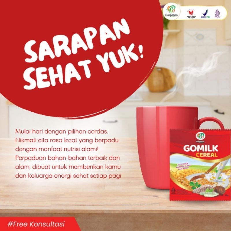 

Gomilk Cereal 1 Box isi 10 sachet | Sarapan Sehat Dan Bergizi | Susu bubuk kambing etawa plus herbal