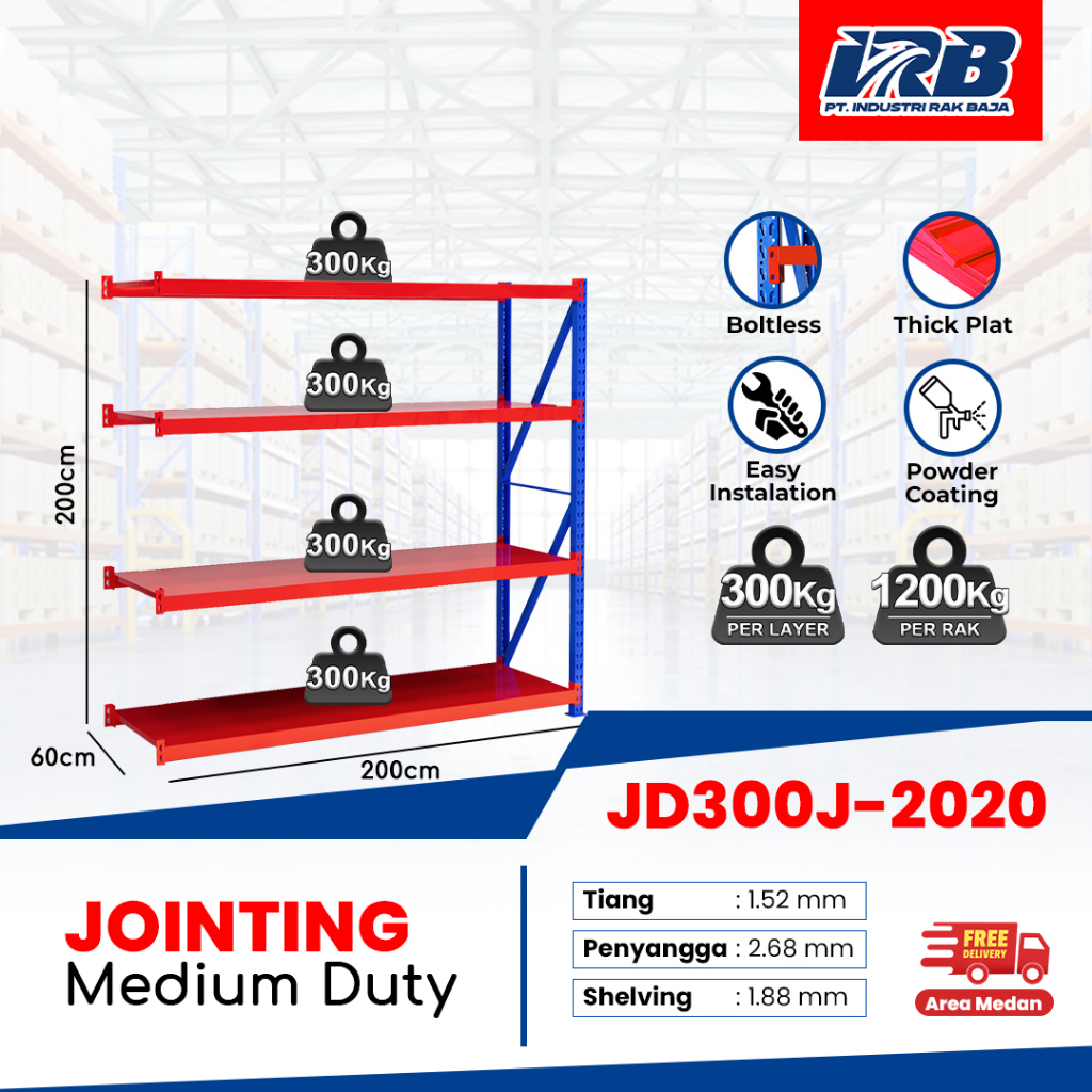 Rak Gudang Medan/Rak Besi Siku/Rak Siku Serbaguna RAK GUDANG RAK STOK 300kg/Rak stok gudang/Rak Susu