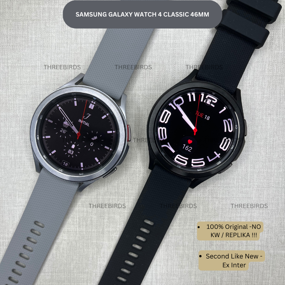 Samsung Galaxy Watch 4 Classic 46mm - Second Like New | 100% ORI | Ex Inter | Bonus Strap & Charger