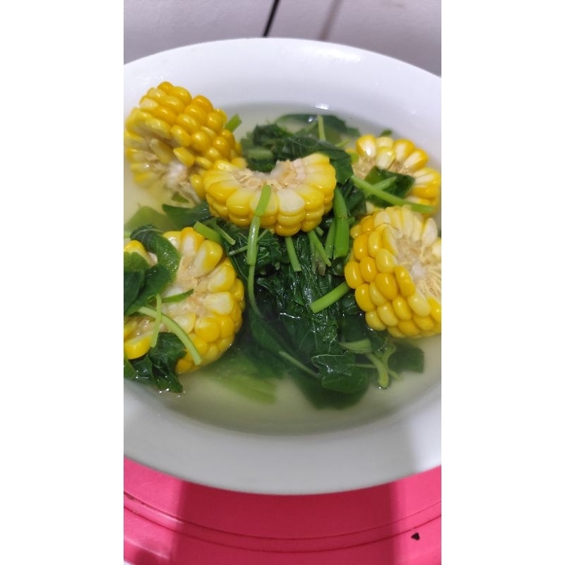 

Kuah sayur bening bayam mix jagung