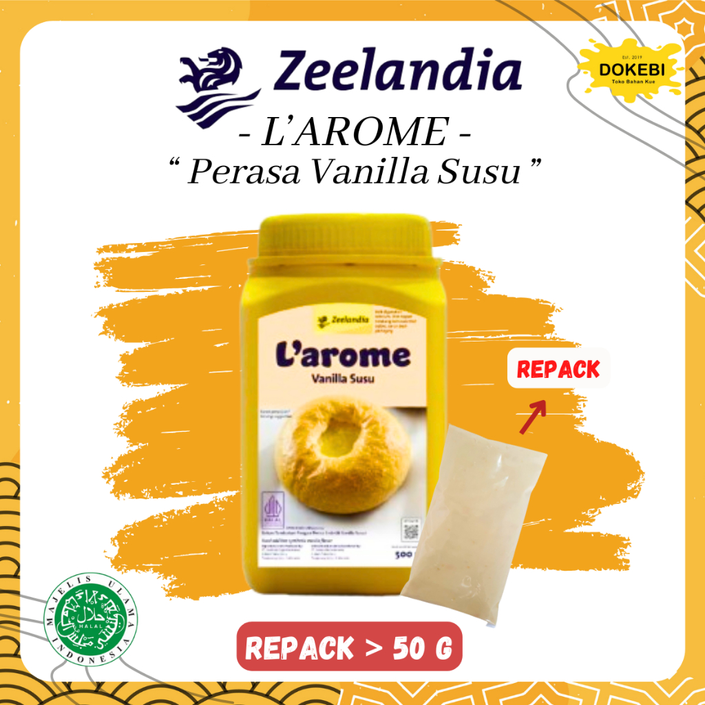 

L'AROME / LAROME VANILLA SUSU Repack 100G, 50G - PERISA L'AROME VANILA SUSU BUBUK - MILKY VANILLA FLAVOUR POWDER HALAL MUI