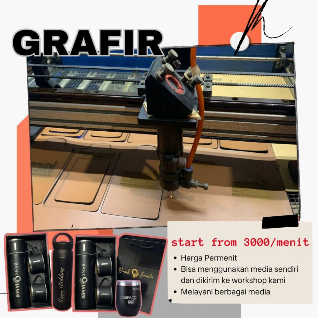 Jasa Grafir Tumbler/Kulit/Bolpoin/Akrilik/ Custom Grafir