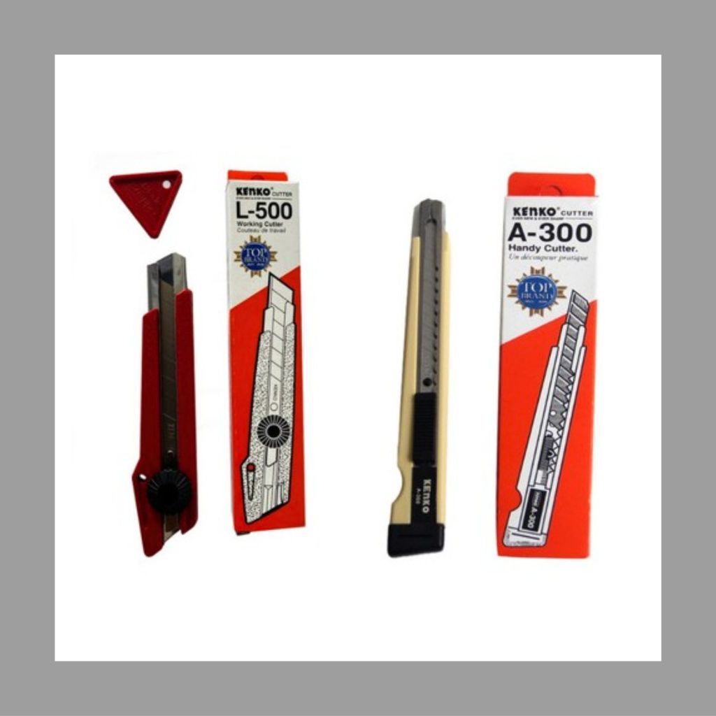 

Kenko Cutter / Cutter L-500 / Cutter A-300 / Pisau Kater / Pisau Cutter Besar / Cutter Kecil