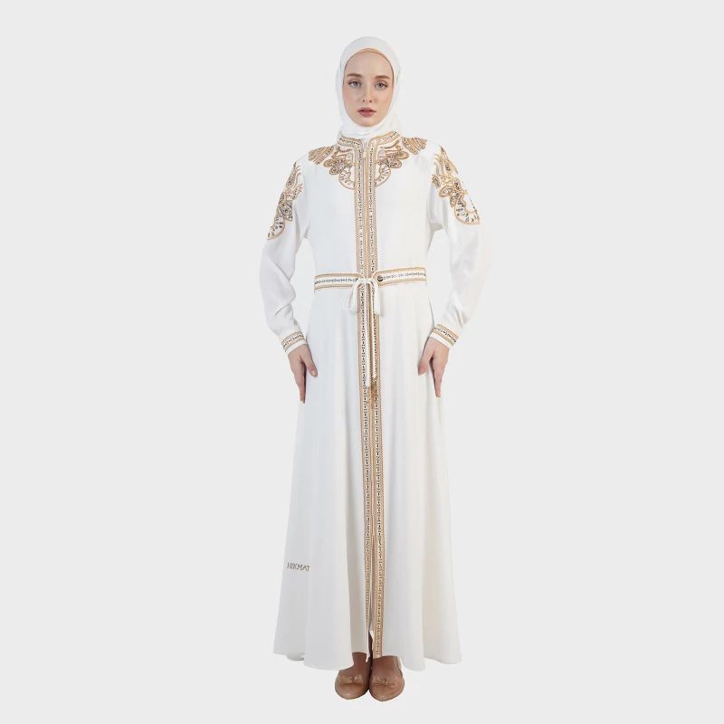 Hikmat EA3024 Abaya Warna Black & White