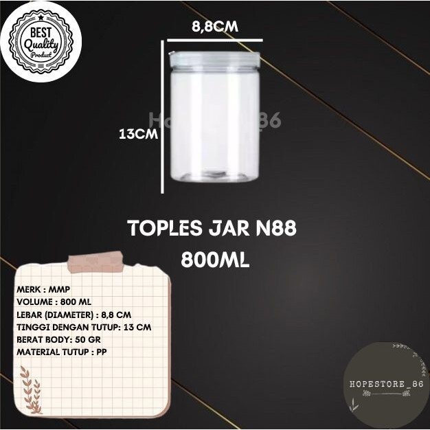 Toples Jar 800ml plastik / 800gr / toples jar cylinder 800ml tebal / toples tebal / toples tabung 80