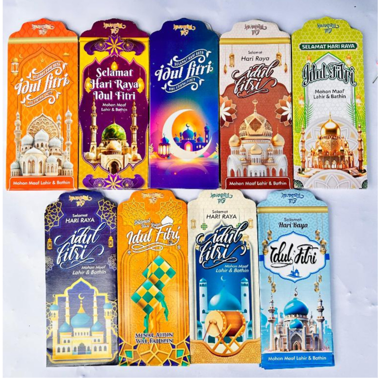 

Amplop Lebaran Panjang ukuran L Isi 10 Lembar Tema Masjid / Angpao THR Idul Fitri Hari Raya 1 pak isi 10 lembar