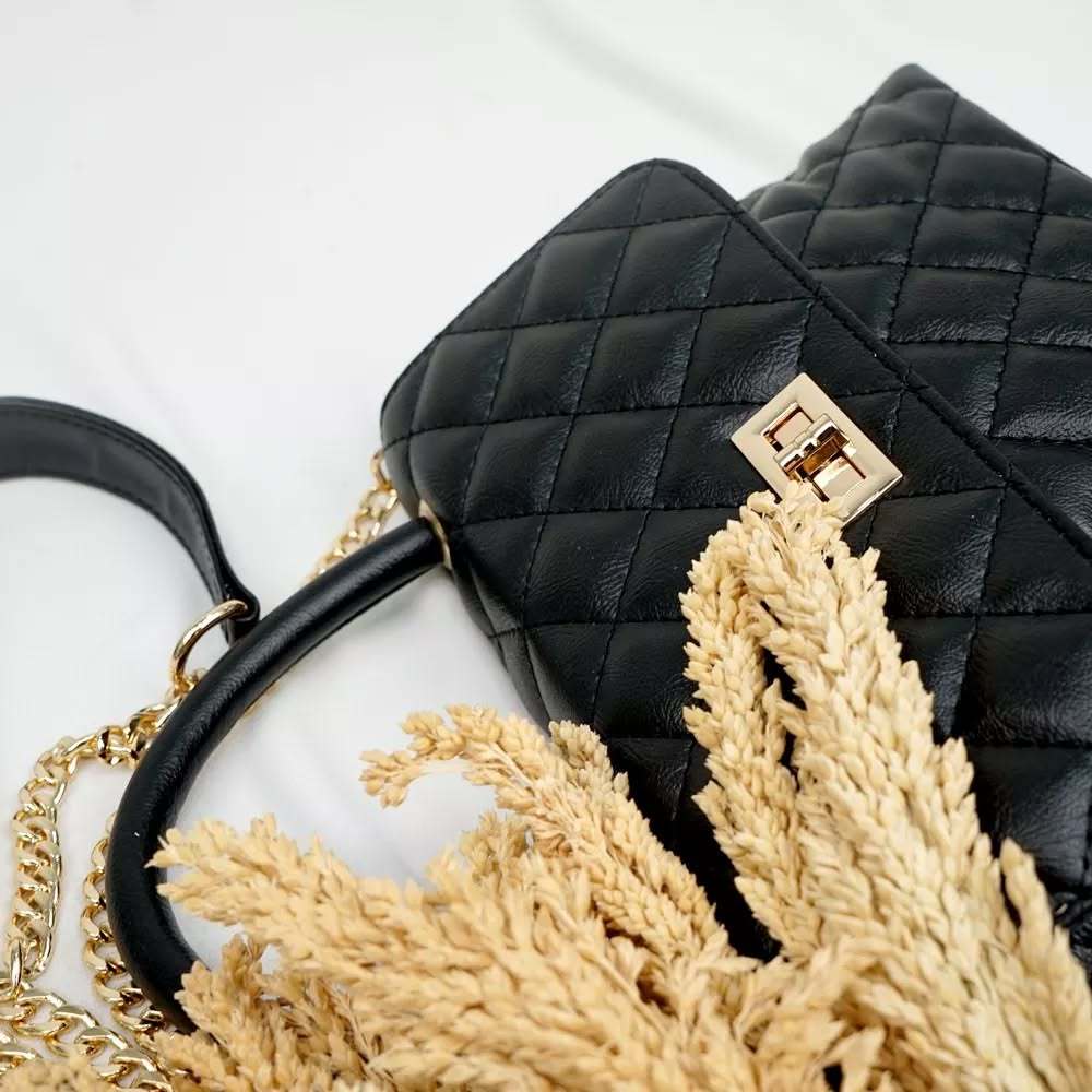 TAS SLINGBAG WANITA HITAM / HAND BAG WANITA/ SHABIRA SLINGBAG HITAM /GOVIYAR/TAS SELEMPANG WANITA/BE