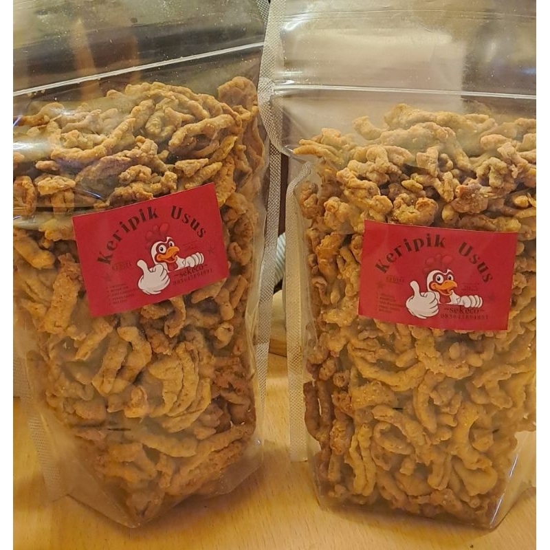 

KERIPIK USUS original (termurah) 500gram, (gurih sedap daun jeruk)