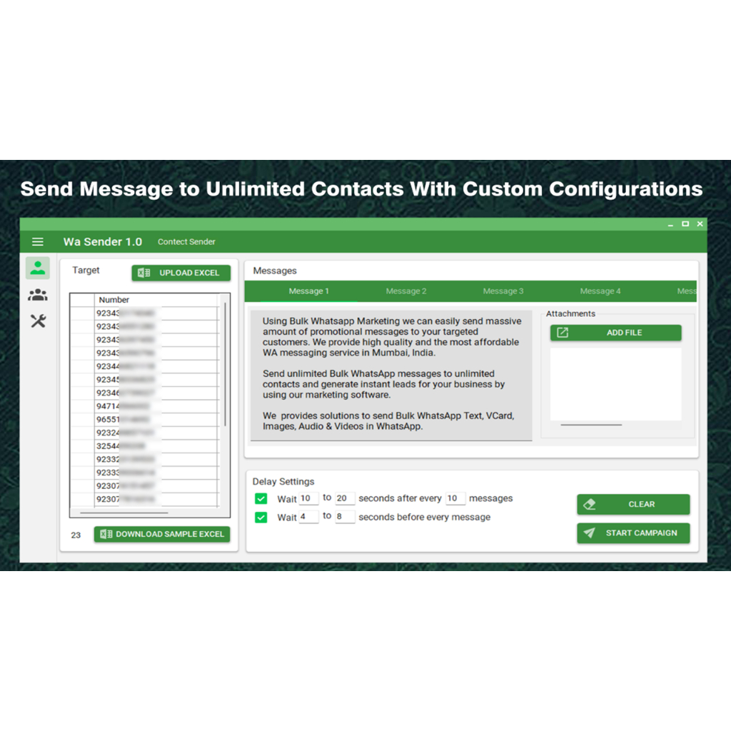 WaSender Bulk WhatsApp Sender + Group Sender + WhatsApp Auto Reply Bot