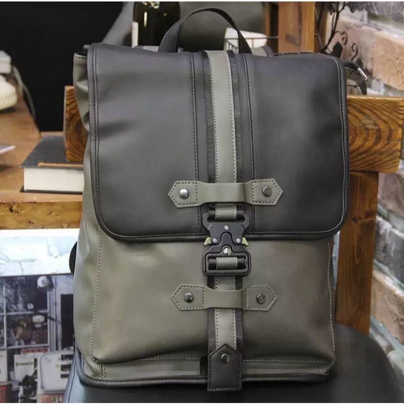 Tas Ransel Kulit Jumbo Pria Import Backpack Leather Premium Waterproof #1052