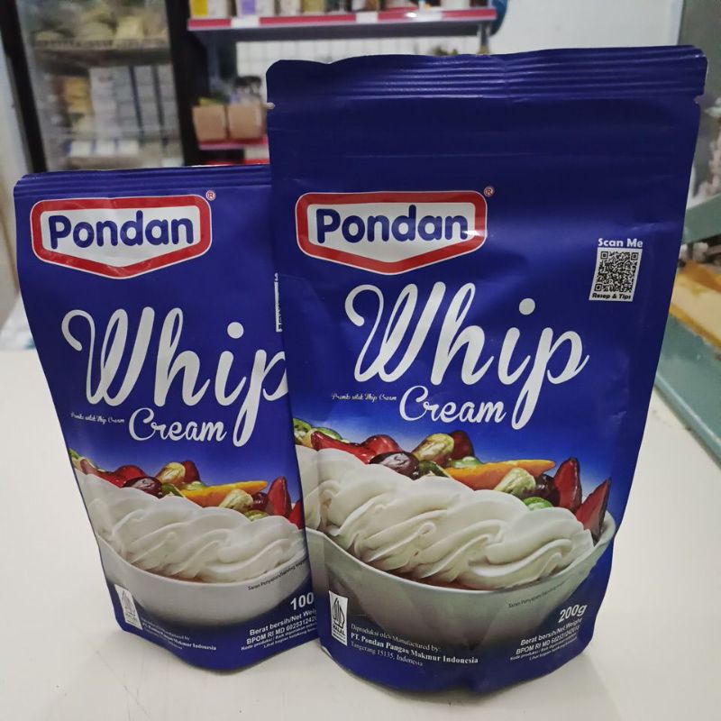 

PONDAN WHIP CREAM POCUH 200GRAM & 400GRAM