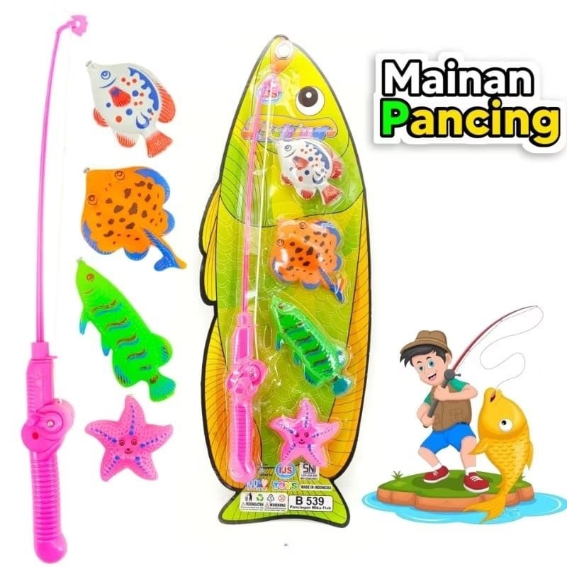 Mainan Pancing Ikan Magnet Plus Joran Set