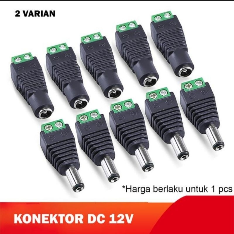 Jack DC Jek Dc Konektor DC Adaptor Cctv Female / Male Konektor