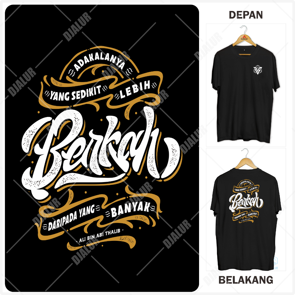 Djalur Kaos Berkah Kaos Distro Kata Kata Premium Cootton Combed 30s