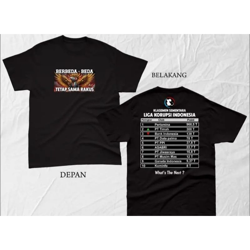 Kaos Kritik Sosial - Berbeda Tapi Sama Rakus | Desain Unik, Adem Dipakai