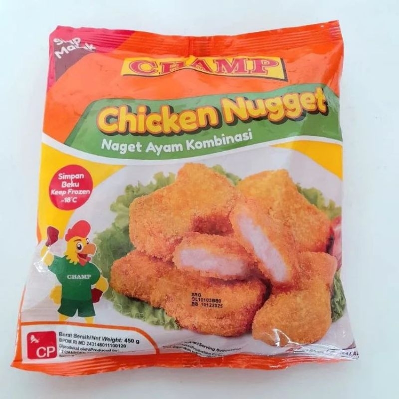 

NUGGET AYAM KOMBINASI CHAMP 450gr PREMIUM