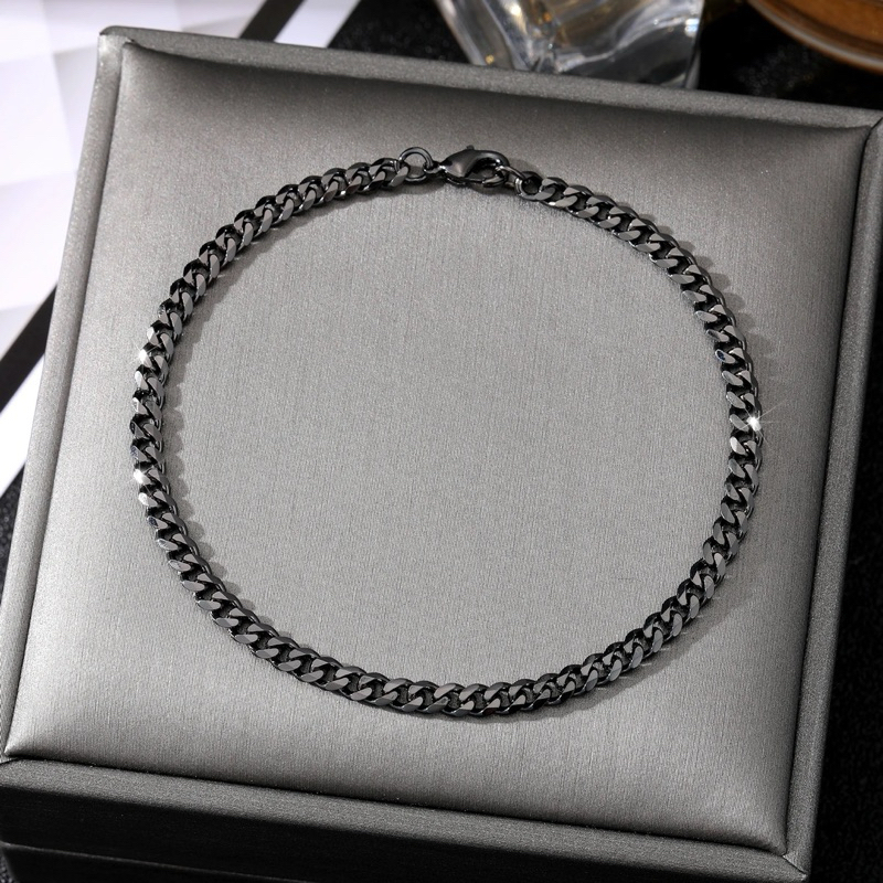 GELANG RANTAI TITANIUM GELANG PRIA WANITA GELANG RANTAI KECIL ANTI KARAT TIDAK LUNTUR