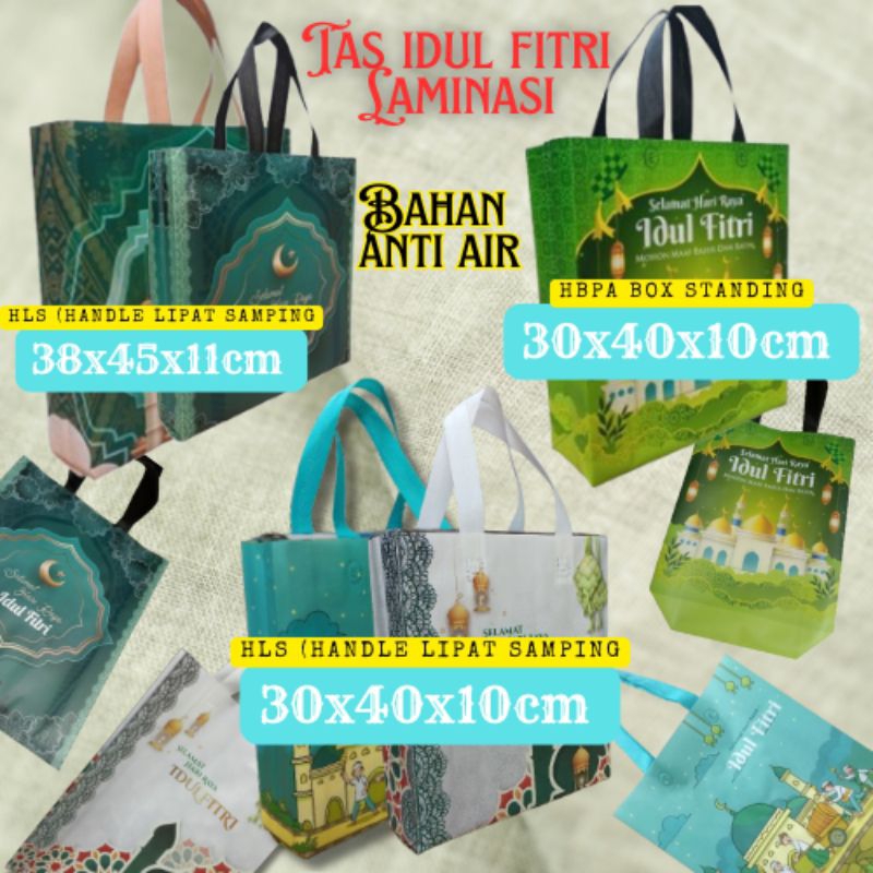 

(isi 12 pcs) TAS LEBARAN IDUL FITRI LAMINASI ANTI AIR ,Goodie Bag Lebaran Laminasi HL